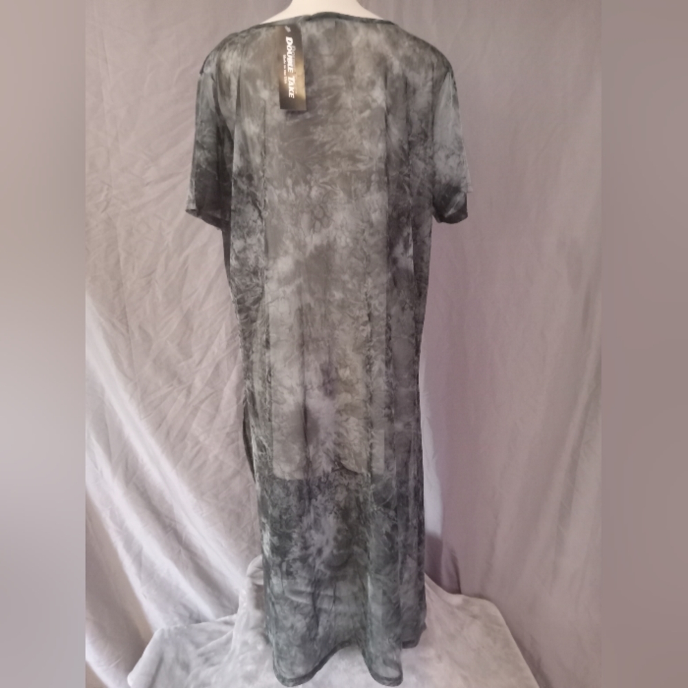 Double Take Sheer Cover Up Top - Picture 4 of 6